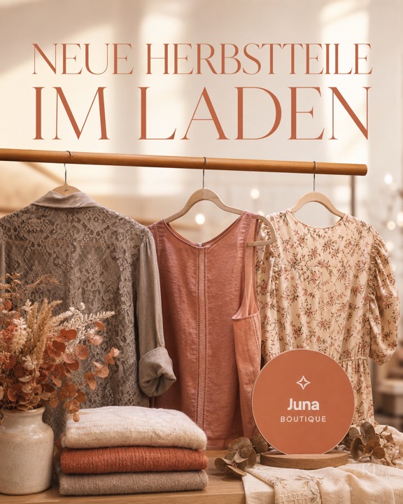 Neue Herbstteile im Laden – Instagram-Beitrag Boutique