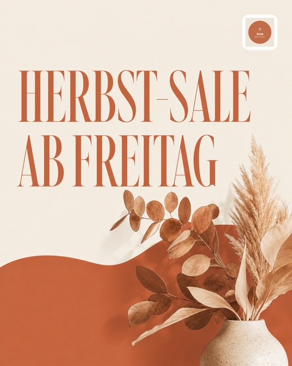 Herbst-Sale ab Freitag – Instagram-Beitrag Boutique