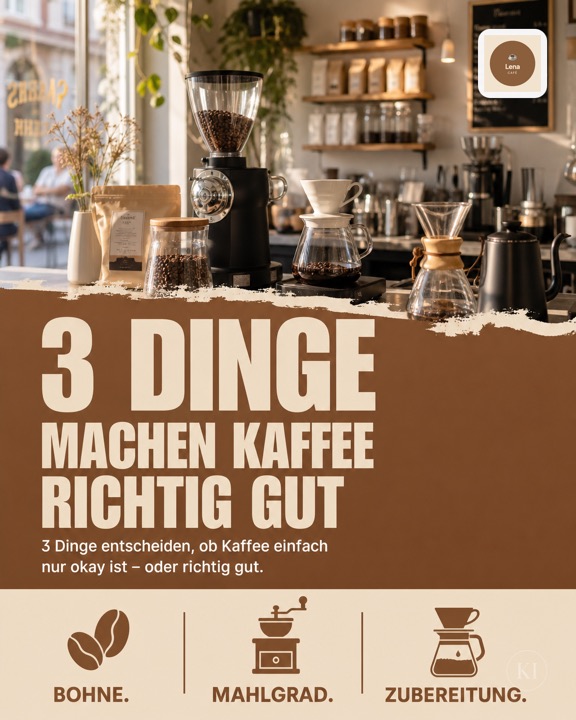3 Dinge, die guten Kaffee ausmachen – Instagram-Beitrag Café