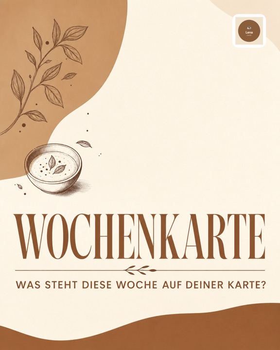 Wochenkarte im Café Lena – Instagram-Beitrag Café