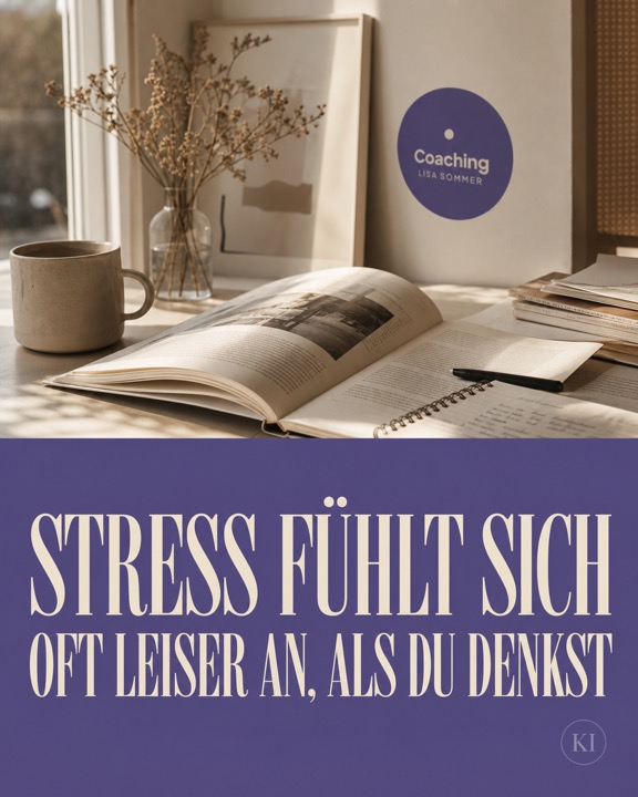 Stress aus einem Artikel: was du wirklich spürst – Instagram-Beitrag Coaching