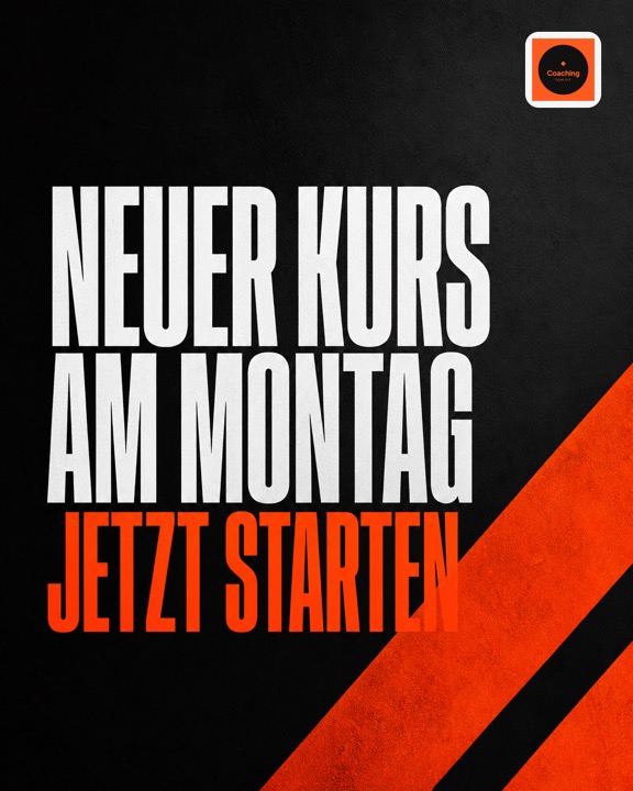 Neuer Kurs am Montag startet jetzt – Instagram-Beitrag Fitness